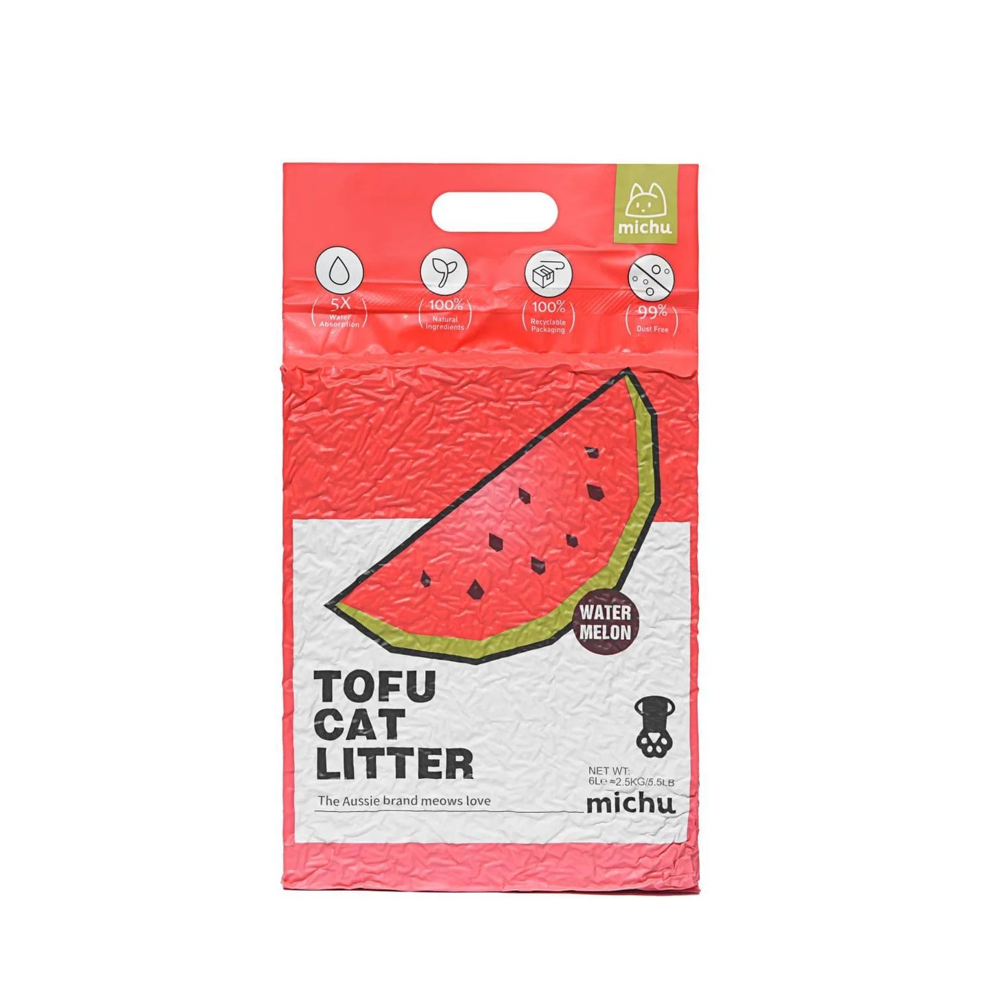 Michu Tofu Cat Litter (Watermelon)